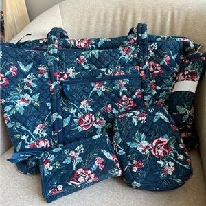 Vera Bradley Rose Toile Bundle RARE